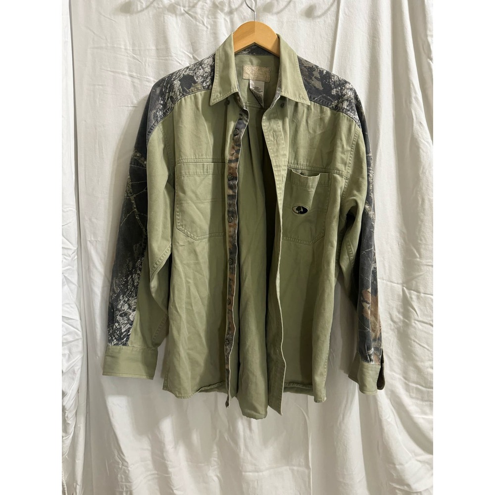 Mossy Oak Green & Camo Range Shirt Men’s Size XL